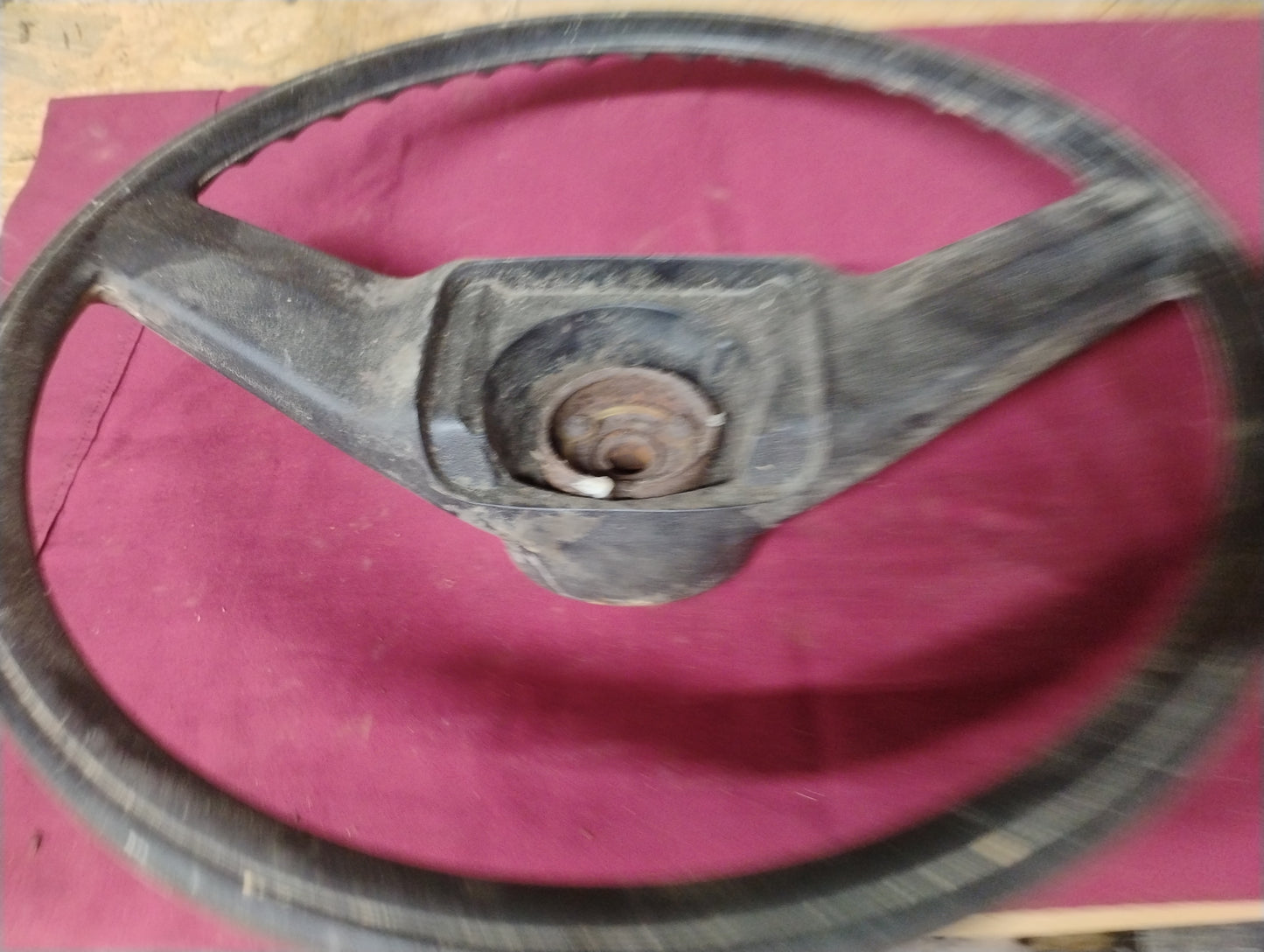 73-79 Chevy GMC Truck Steering Wheel OEM Black Two Spoke C10 K10 No Horn Button