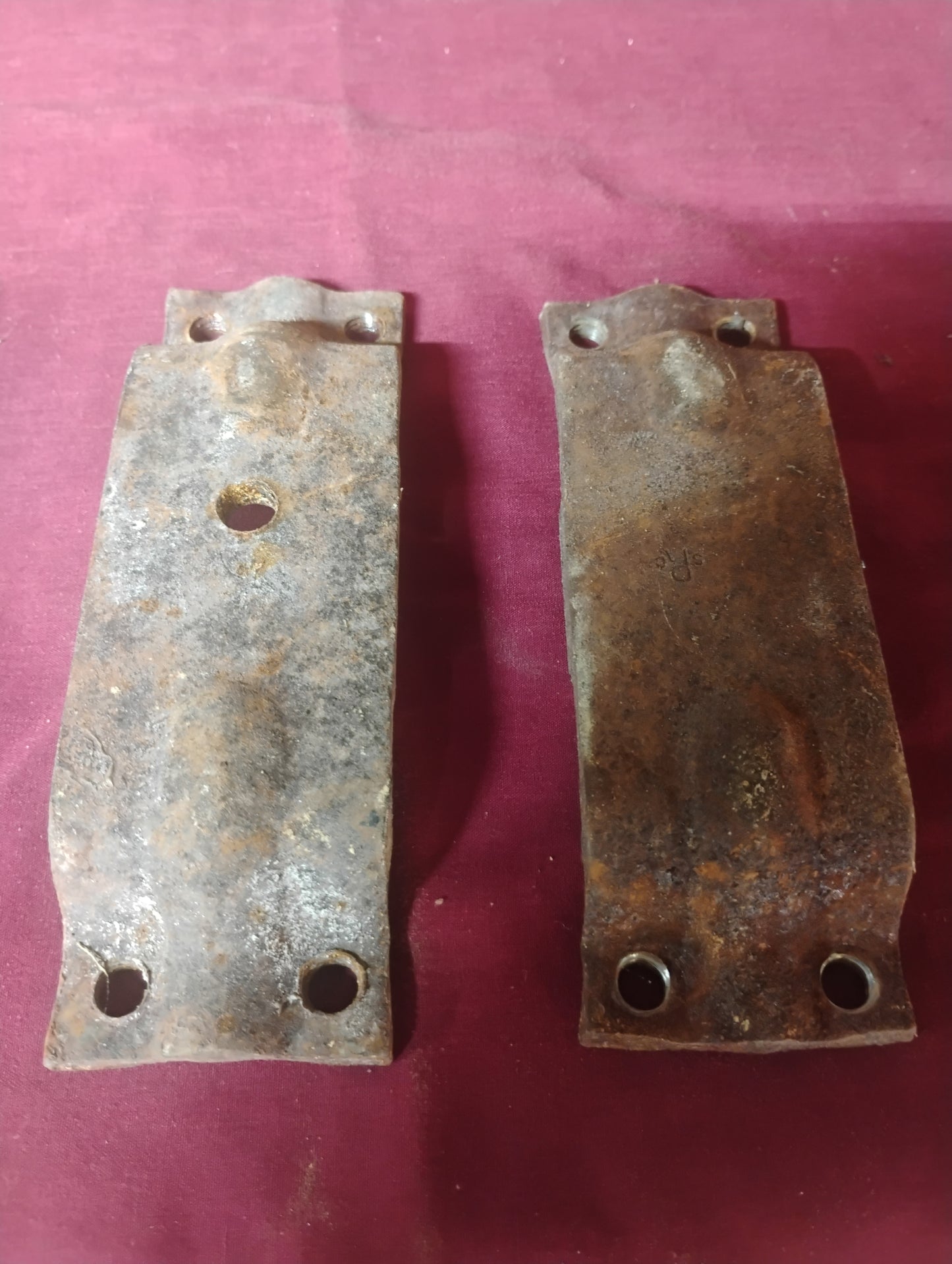 Pair of 2 OEM Door Striker Plates & Backing Plates 1967-1972 Chevy GMC C10 K10 Truck