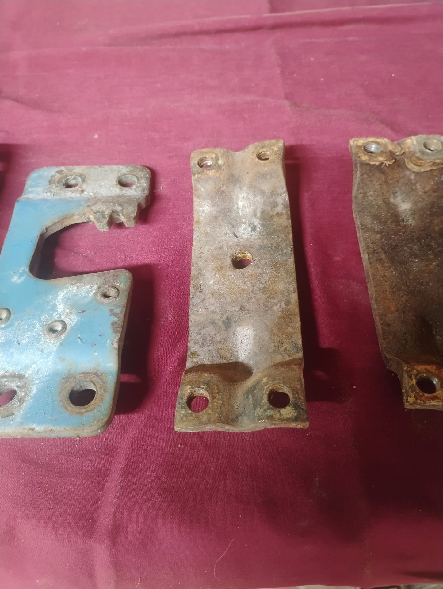 Pair of 2 OEM Door Striker Plates & Backing Plates 1967-1972 Chevy GMC C10 K10 Truck