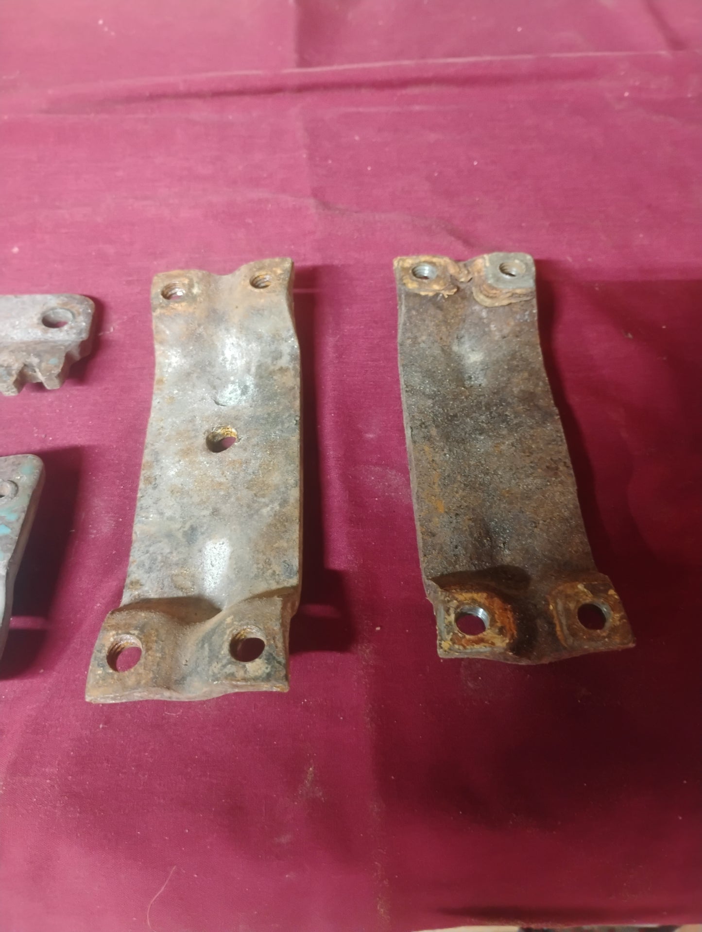 Pair of 2 OEM Door Striker Plates & Backing Plates 1967-1972 Chevy GMC C10 K10 Truck