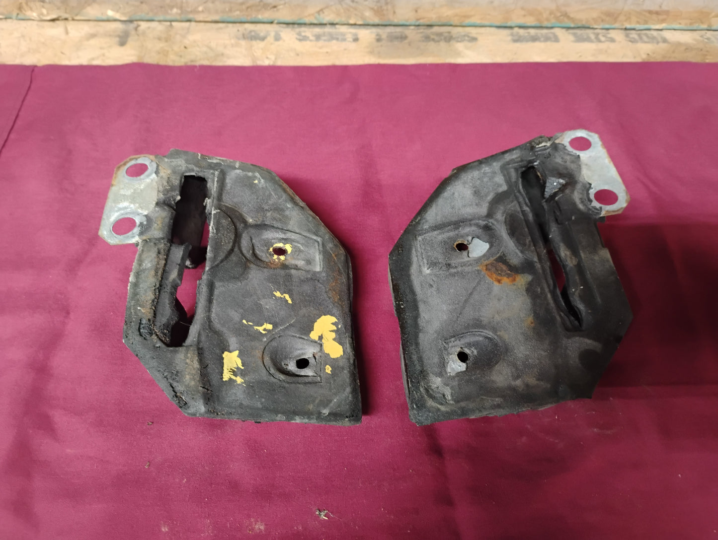 81-87 Chevy GMC Truck Rubber Hood Flanges Side Bumpers Cushions OEM C10 K10 Pair