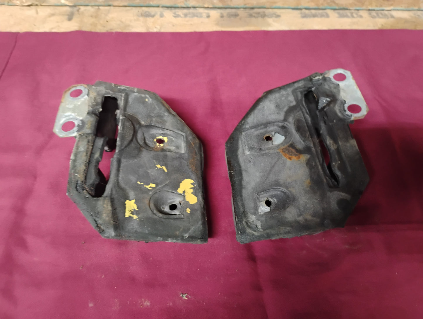 81-87 Chevy GMC Truck Rubber Hood Flanges Side Bumpers Cushions OEM C10 K10 Pair
