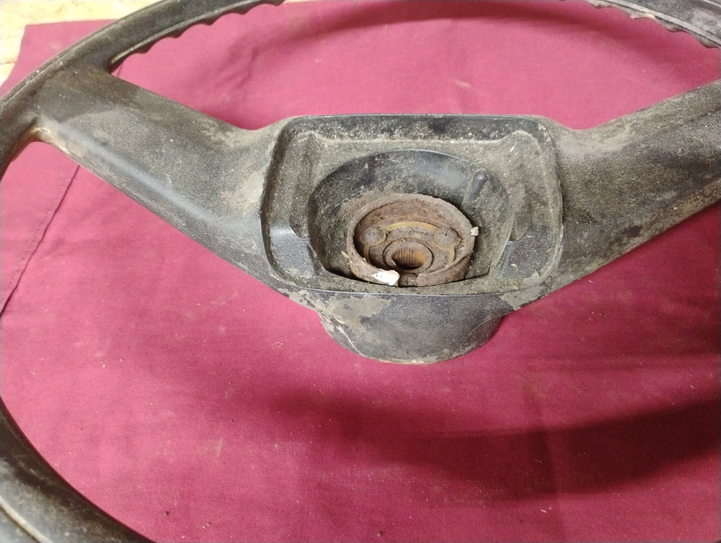 73-79 Chevy GMC Truck Steering Wheel OEM Black Two Spoke C10 K10 No Horn Button