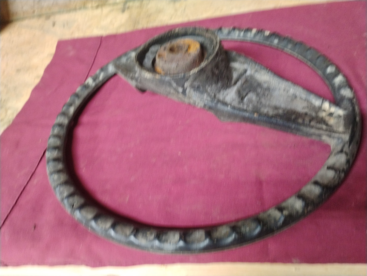 73-79 Chevy GMC Truck Steering Wheel OEM Black Two Spoke C10 K10 No Horn Button