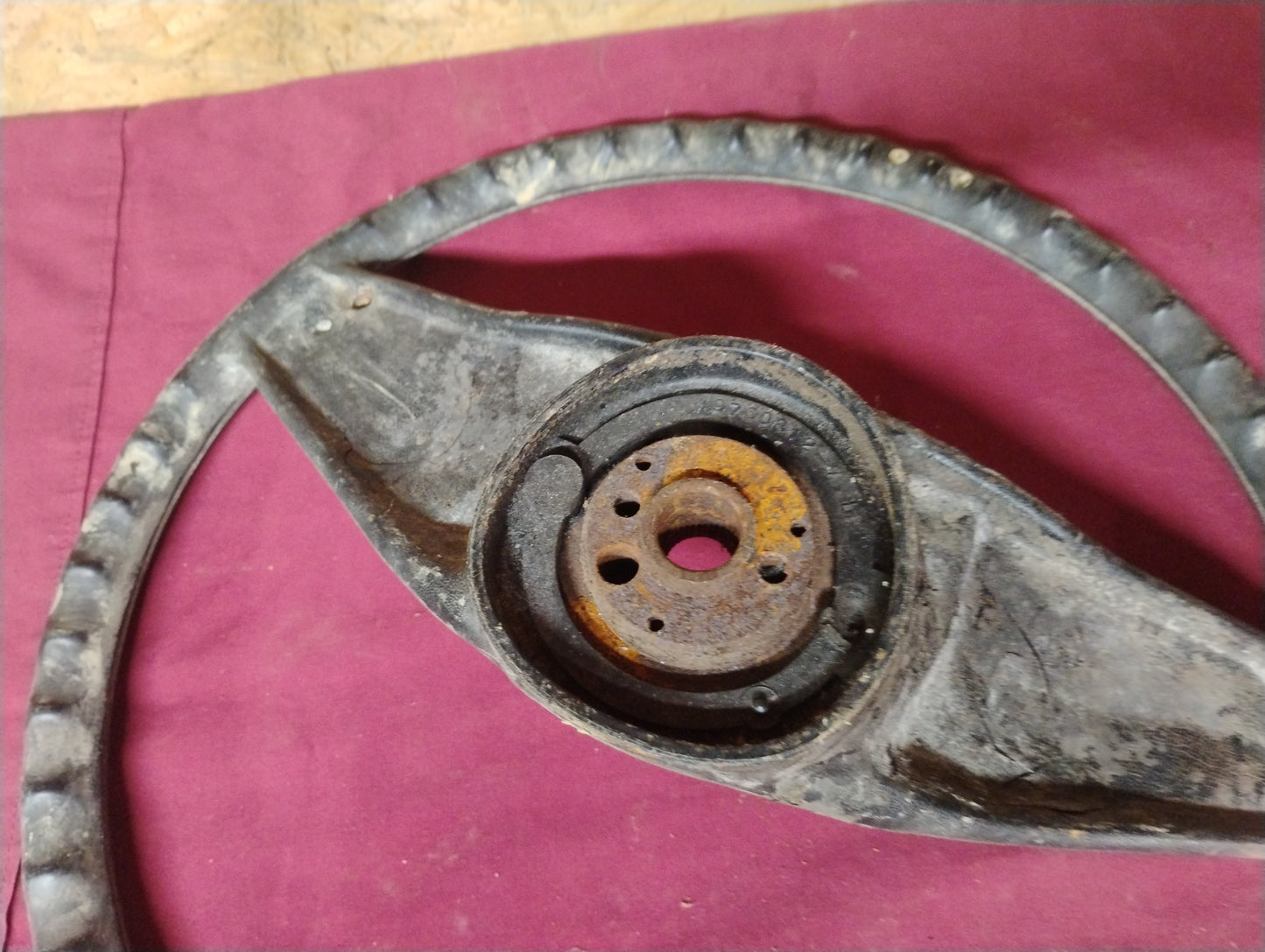 73-79 Chevy GMC Truck Steering Wheel OEM Black Two Spoke C10 K10 No Horn Button