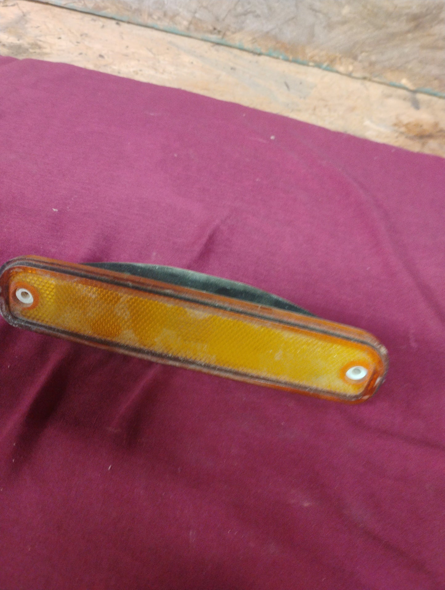 73-79 Chevy GMC Truck Side Marker Lights Fender Amber Red Lamp Lens C10 K10 OEM
