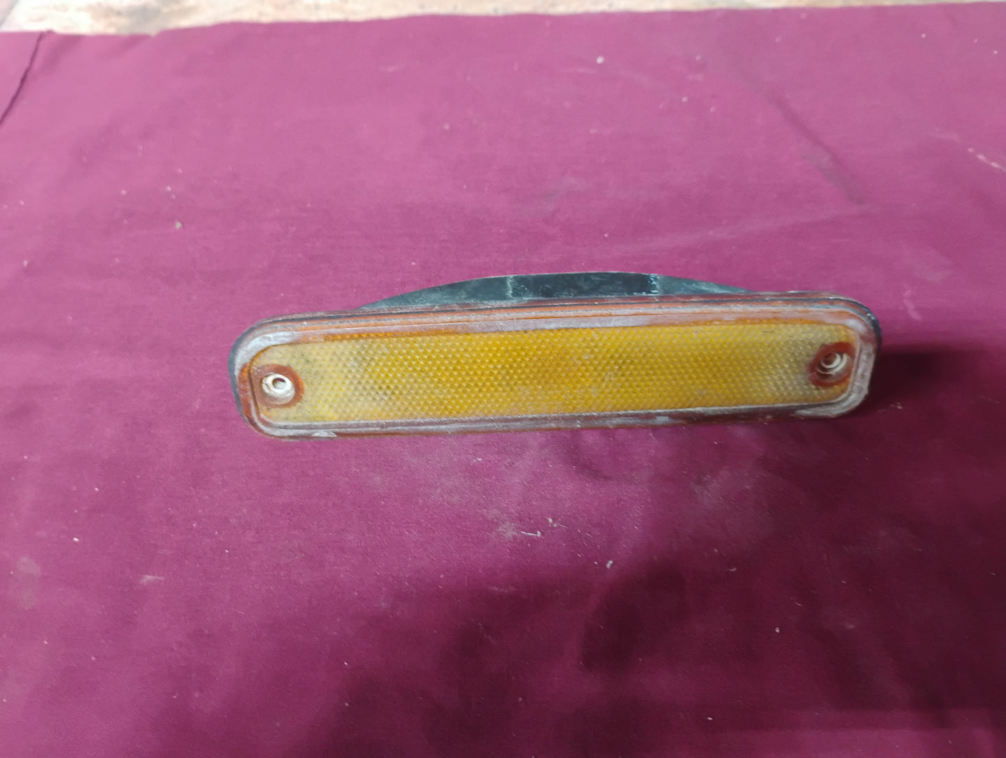 73-79 Chevy GMC Truck Front Side Marker Light Lens Amber Faded Patina C10 K10 OEM