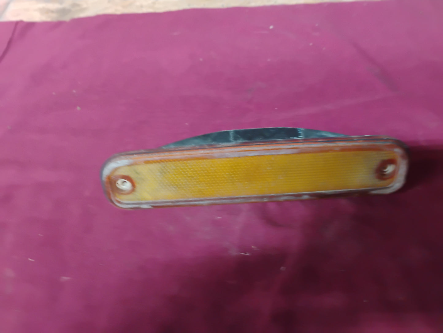 73-79 Chevy GMC Truck Front Side Marker Light Lens Amber Faded Patina C10 K10 OEM