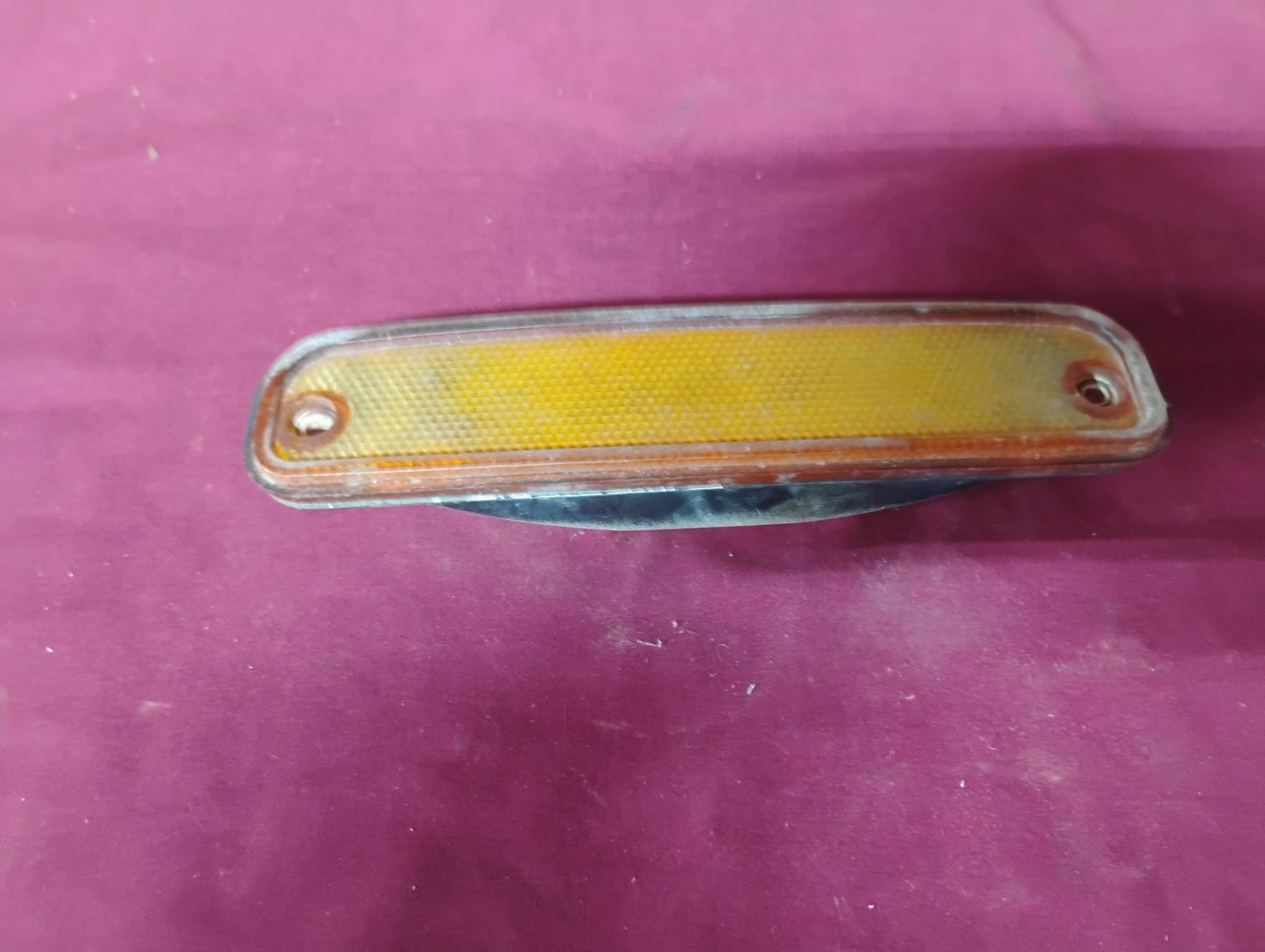 73-79 Chevy GMC Truck Front Side Marker Light Lens Amber Faded Patina C10 K10 OEM