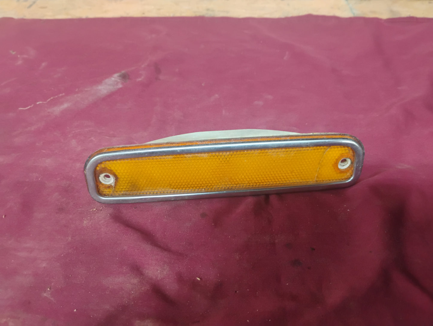 73-79 Chevy GMC Truck Amber Front Side Marker Light Lens OEM C10 K10 Squarebody