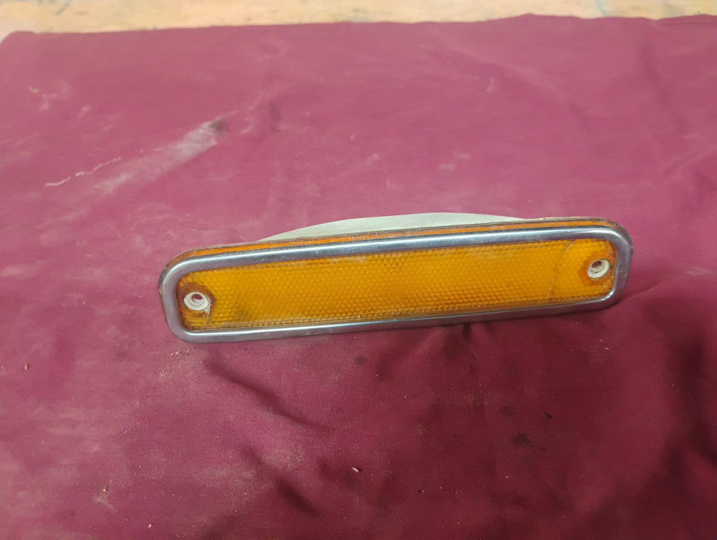73-79 Chevy GMC Truck Amber Front Side Marker Light Lens OEM C10 K10 Squarebody