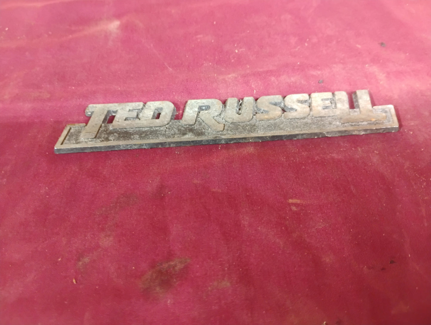 Vintage Ted Russell Knoxville TN Car Truck Dealer Emblem Nameplate Badge OEM