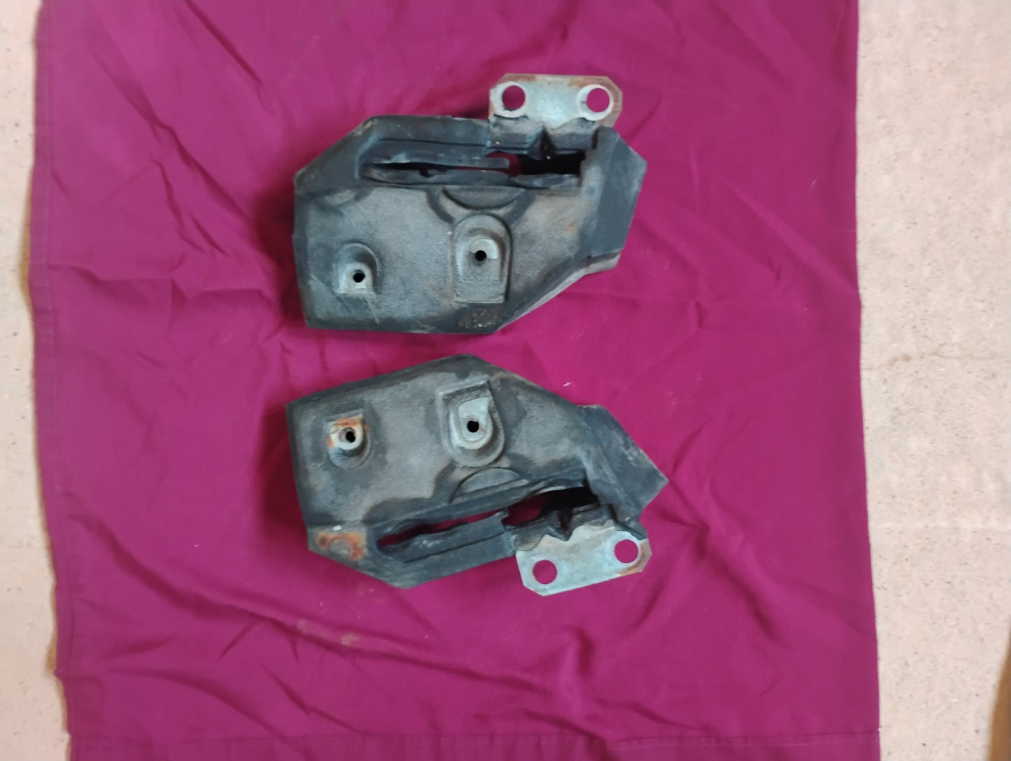 81-87 Chevy GMC Truck Rubber Hood Bumpers Flanges Cushions Set Pair OEM C10 FS