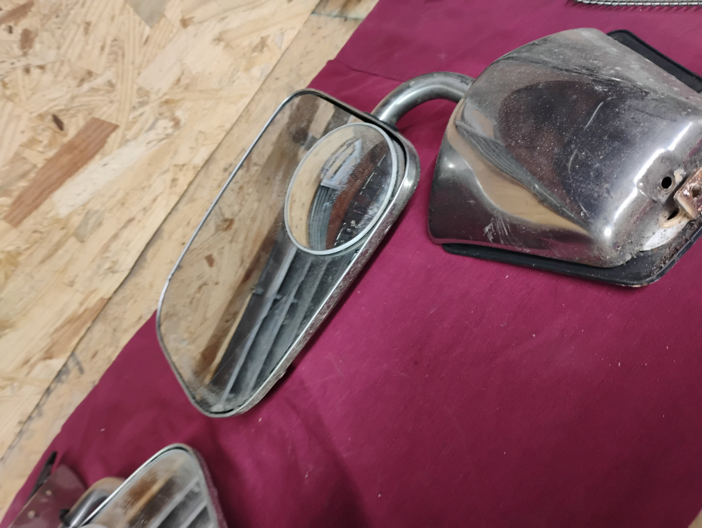 73-87 Chevy GMC Truck Exterior Door Mirrors Pair Left Right OEM Stainless C10 K10