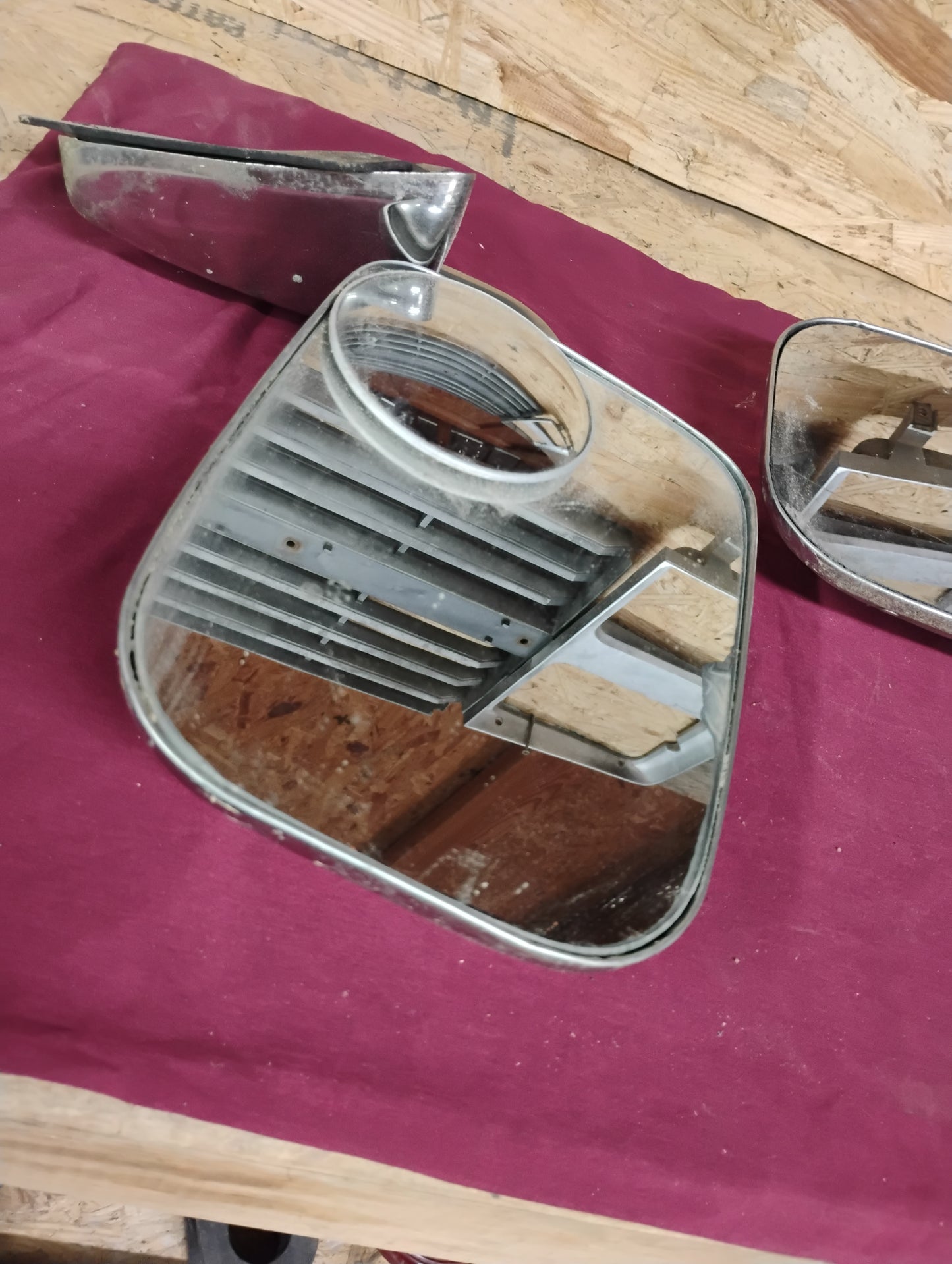 73-87 Chevy GMC Truck Exterior Door Mirrors Pair Left Right OEM Stainless C10 K10