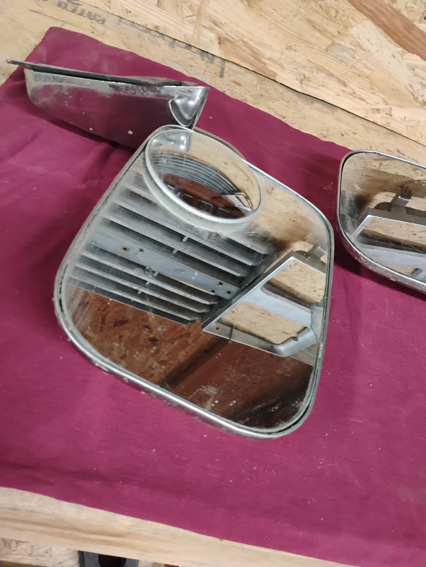 73-87 Chevy GMC Truck Exterior Door Mirrors Pair Left Right OEM Stainless C10 K10