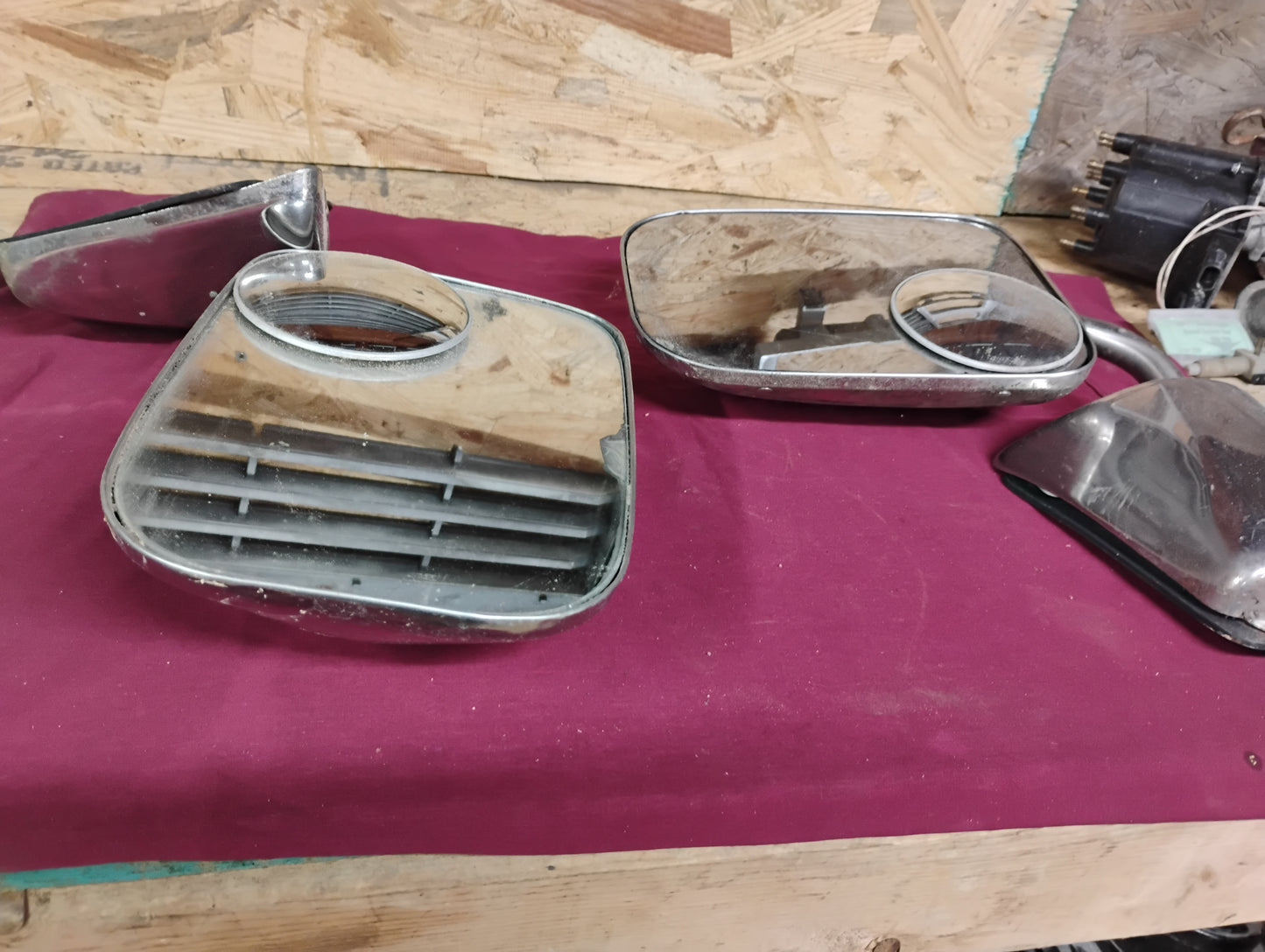 73-87 Chevy GMC Truck Exterior Door Mirrors Pair Left Right OEM Stainless C10 K10