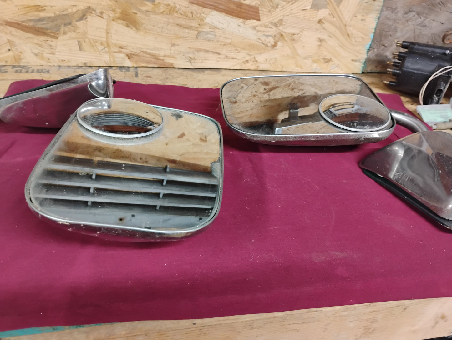 73-87 Chevy GMC Truck Exterior Door Mirrors Pair Left Right OEM Stainless C10 K10