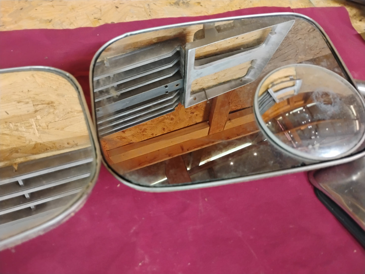 73-87 Chevy GMC Truck Exterior Door Mirrors Pair Left Right OEM Stainless C10 K10