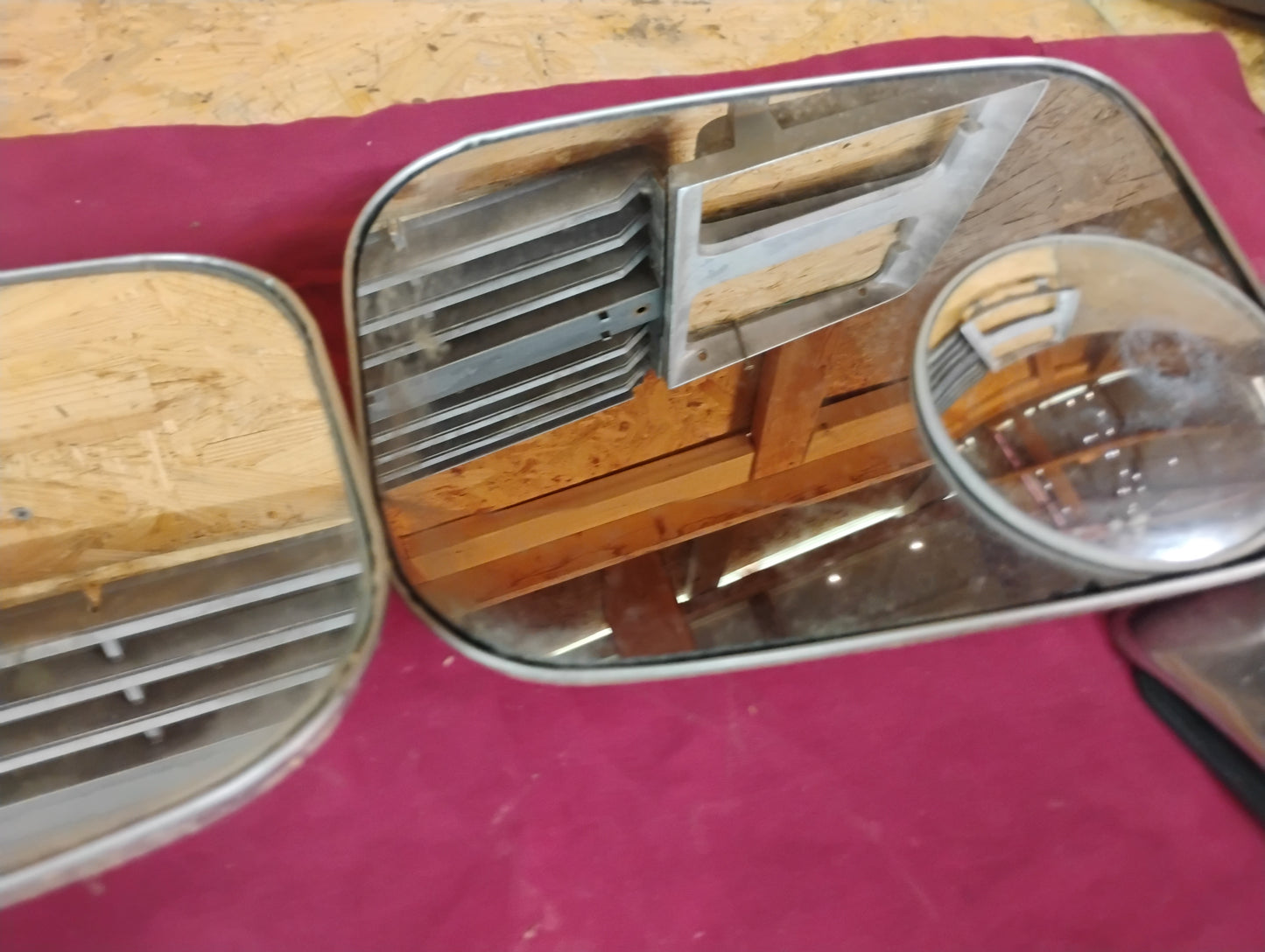 73-87 Chevy GMC Truck Exterior Door Mirrors Pair Left Right OEM Stainless C10 K10