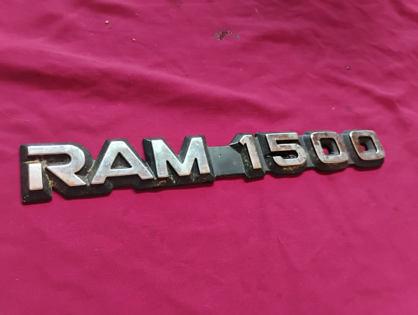 OEM RAM 1500 Chrome & Black Emblem Badge - Fits 2009-2012 Dodge Ram 1500 - Good Condition (A)