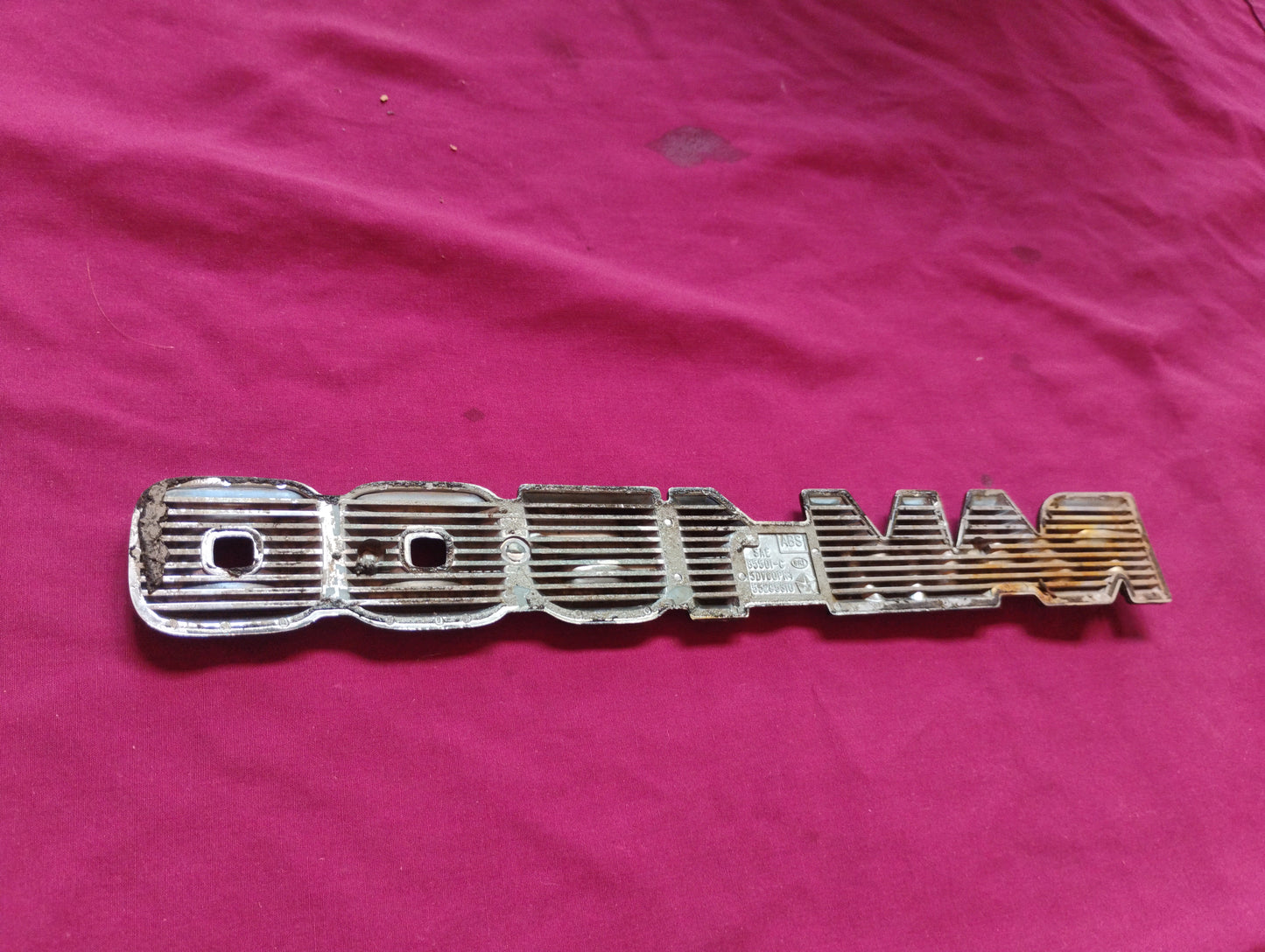 OEM RAM 1500 Chrome & Black Emblem Badge - Fits 2009-2012 Dodge Ram 1500 - Good Condition (A)