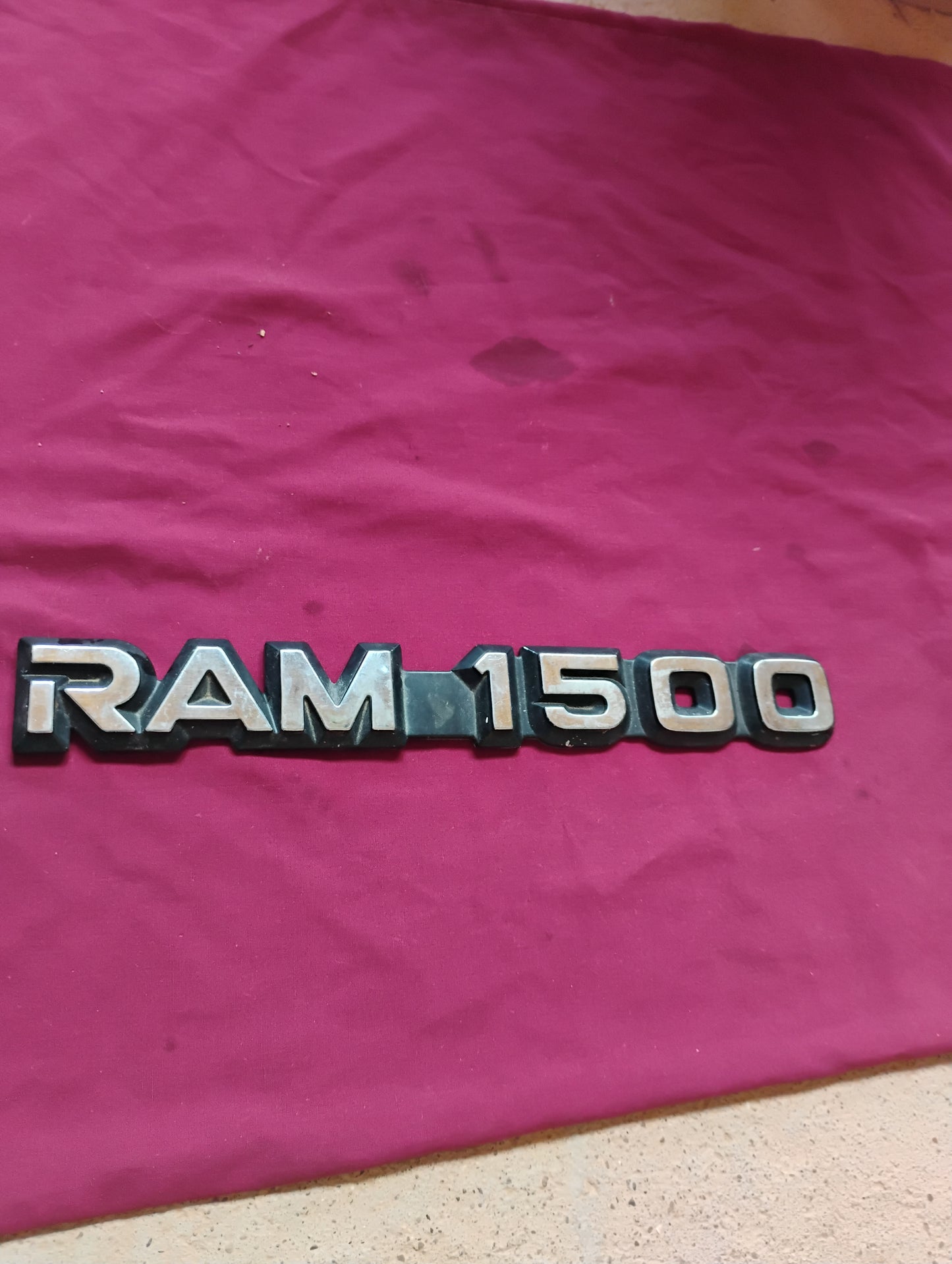 OEM RAM 1500 Tailgate Emblem Badge Chrome/Black 2009-2012 Dodge Ram Genuine (A)