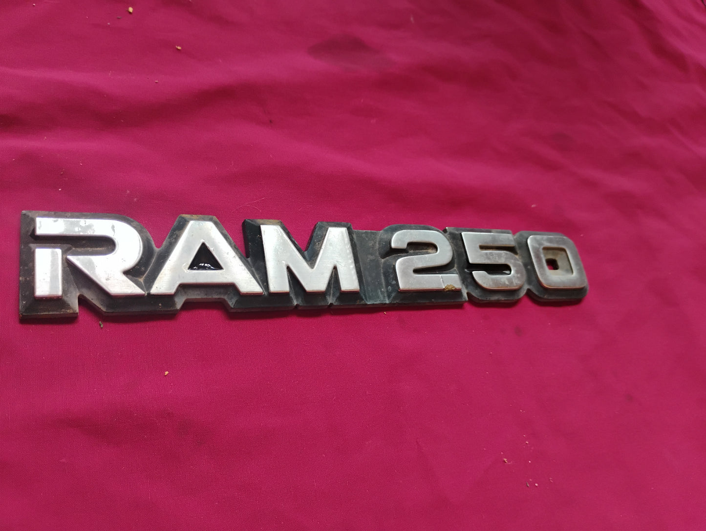 OEM Dodge Ram 250 Fender Emblem Badge 1981-1993 First Gen Cummins Classic Truck