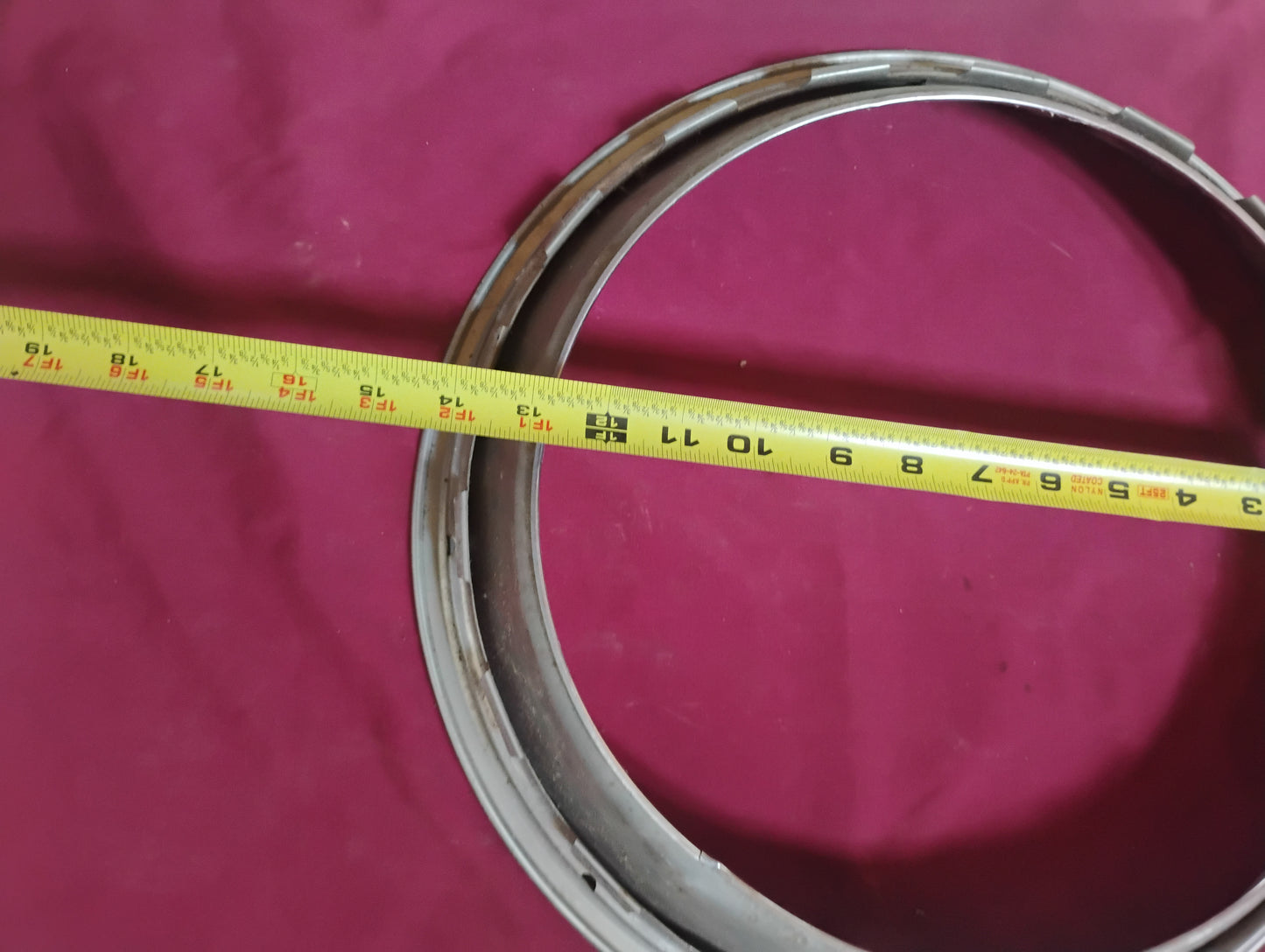 Vintage GM Rally Wheel Beauty Ring Chrome Wall Art Man Cave Garage Decor Piece