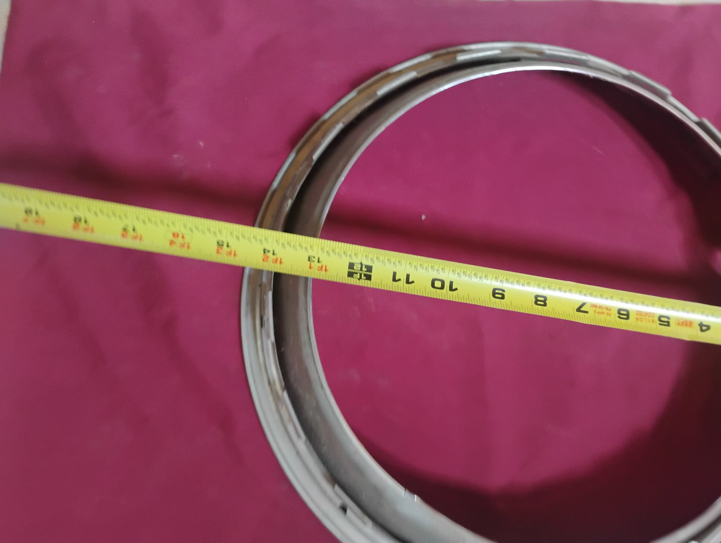 Vintage GM Rally Wheel Beauty Ring Chrome Wall Art Man Cave Garage Decor Piece