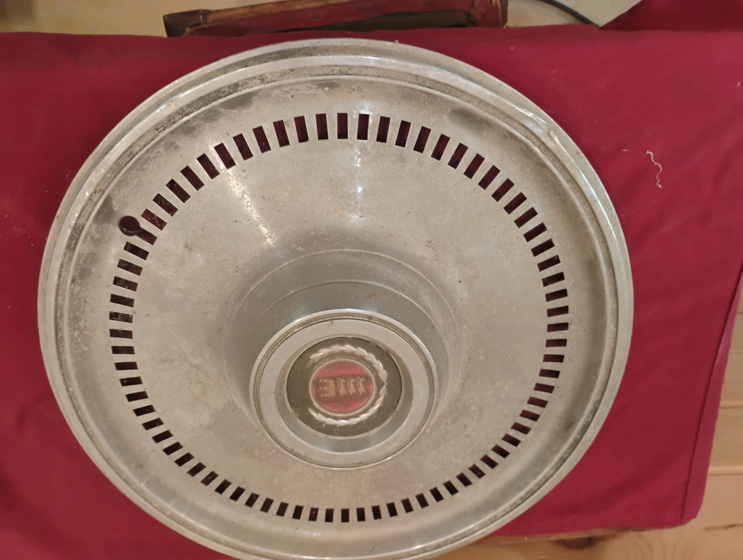 Vintage Metal Hubcap Wall Art Garage Decor Man Cave Industrial Retro Style