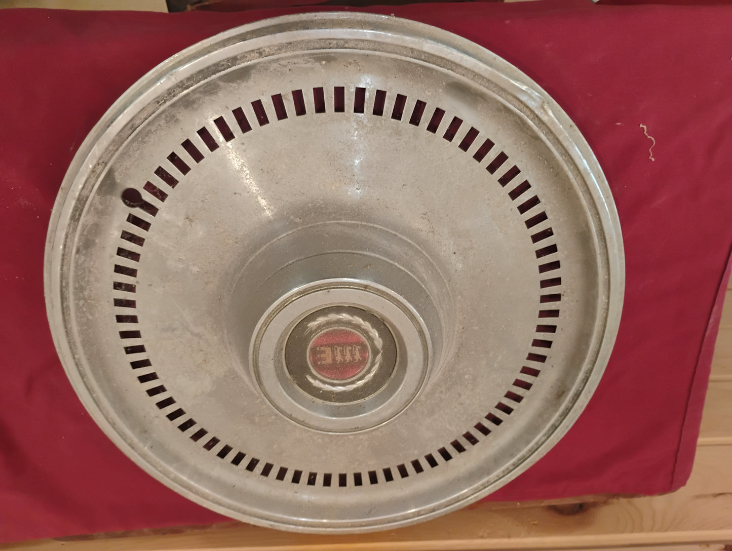 Vintage Metal Hubcap Wall Art Garage Decor Man Cave Industrial Retro Style