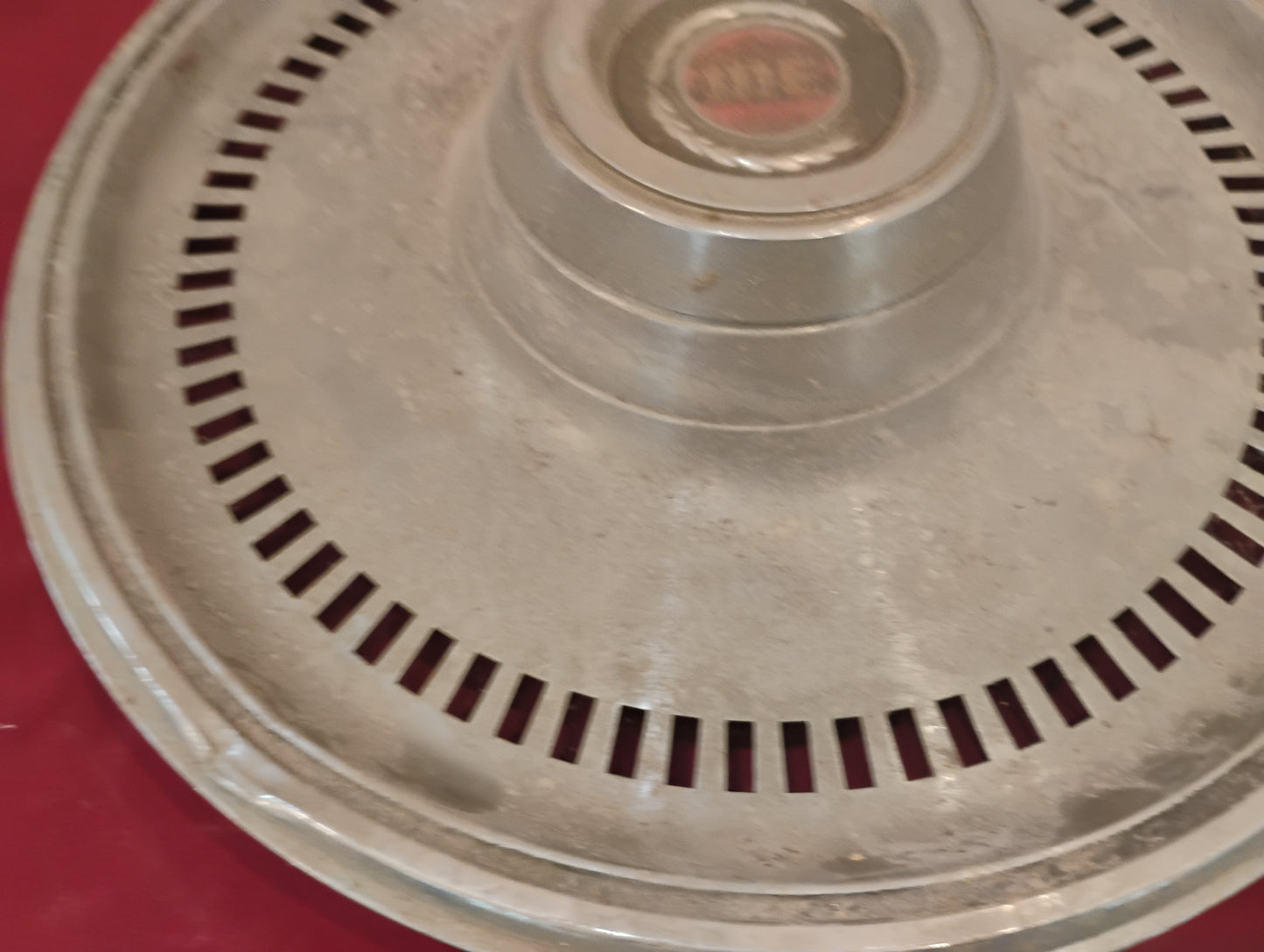 Vintage Metal Hubcap Wall Art Garage Decor Man Cave Industrial Retro Style