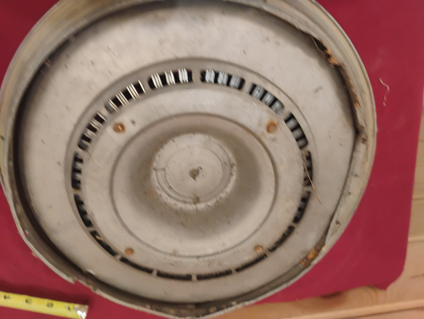 Vintage Metal Hubcap Wall Art Garage Decor Man Cave Industrial Style Texas Florida