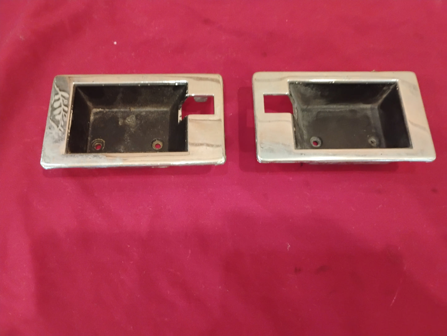 81-87 Chevy GMC Truck Interior Door Handle Bezels Pair C10 K10 Squarebody OEM