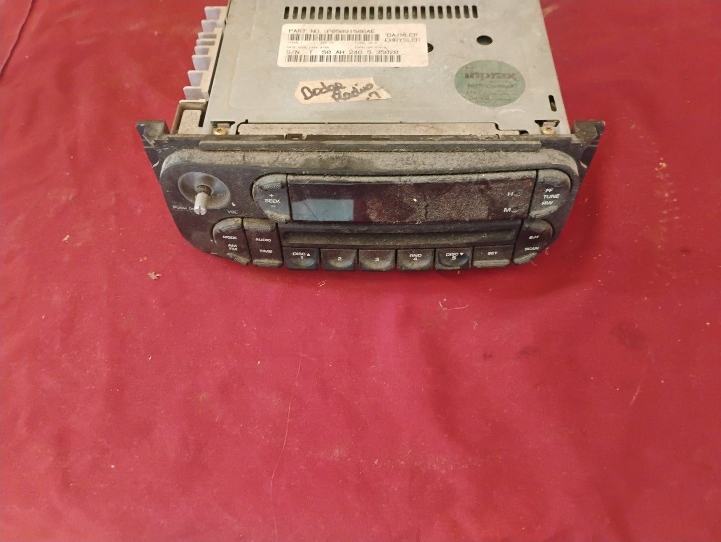 OEM 2001-2007 Dodge Caravan Radio Head Unit Stereo CD Player Texas Florida California