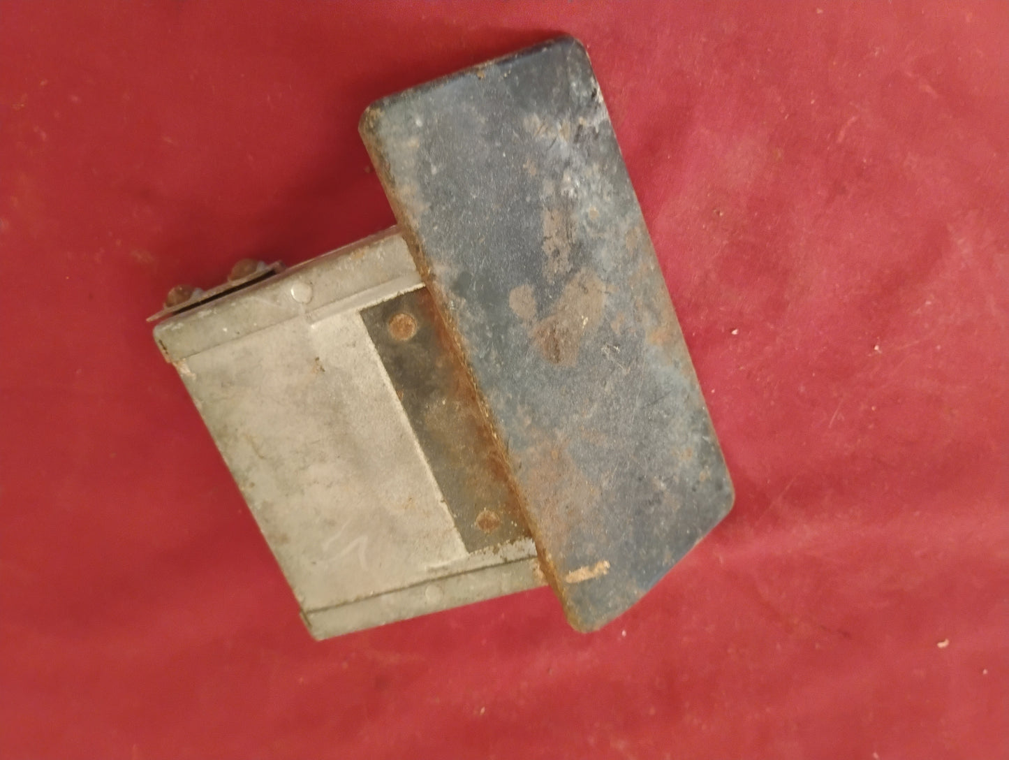 Vintage Metal Flip-Out Wall Mount Ashtray Industrial Retro Interior Accessory