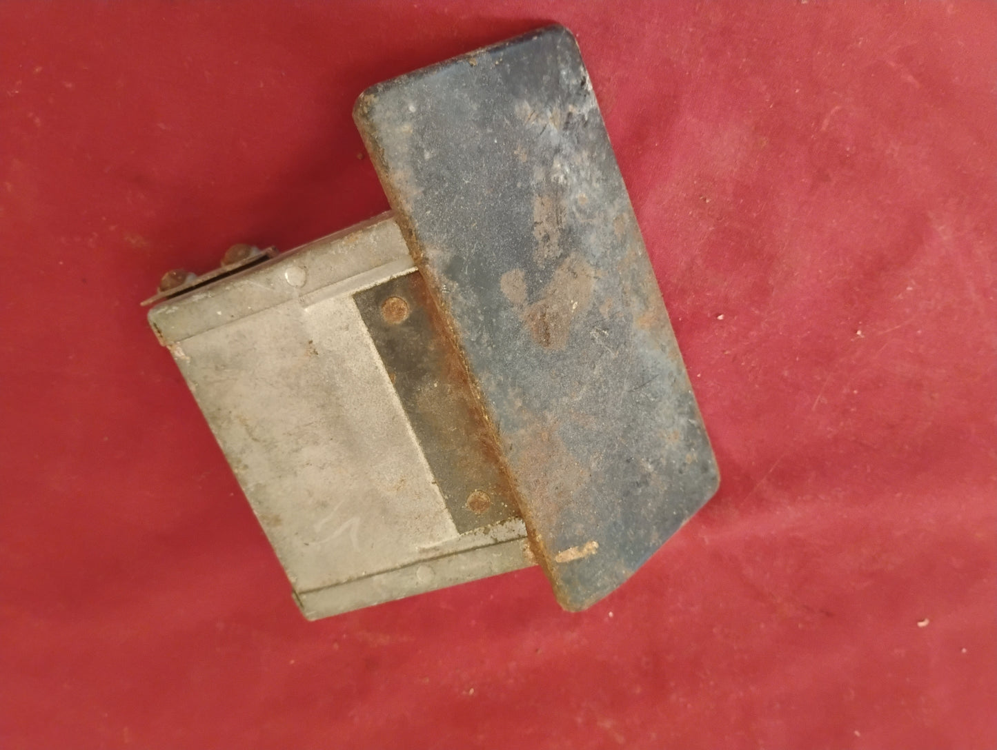 Vintage Metal Flip-Out Wall Mount Ashtray Industrial Retro Interior Accessory