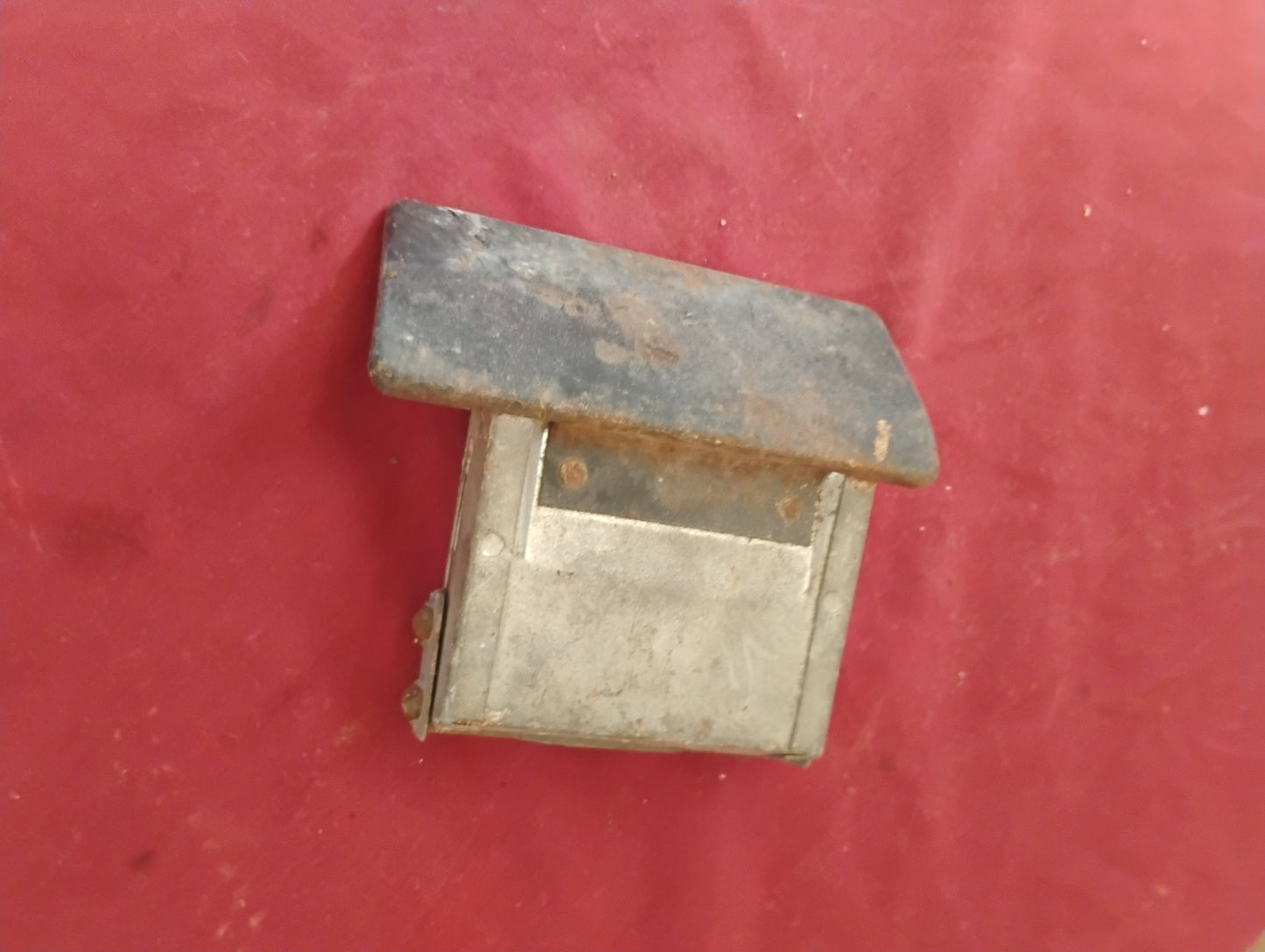 Vintage Metal Flip-Out Wall Mount Ashtray Industrial Retro Interior Accessory